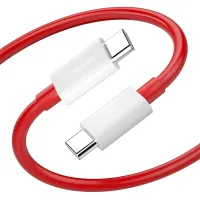65W Oneplus Dash Warp Charge Cable, 6.5A Type-C To Usb C Pd Data Sync Fast Charging Cable Compatible With One Plus 8T/ 9/ 9R/ 9 Pro/ 9Rt/ 10R/ Nord & For All Type C Device Red, 1 Meter