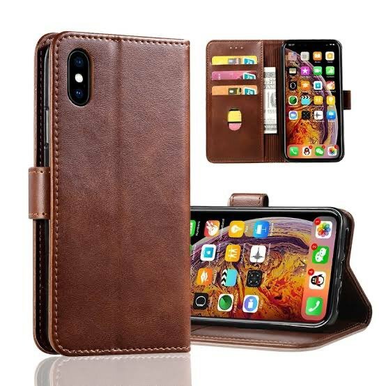 Apple iPhone X Protection Case, Synthetic Leather Flip Cover