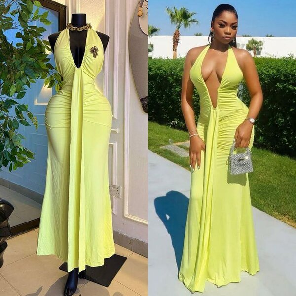 Robe longue vert clair pour femmes