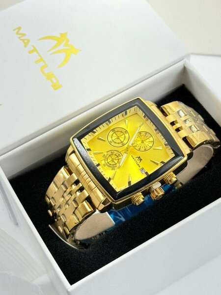 Montre Mécanique Dorée Homme