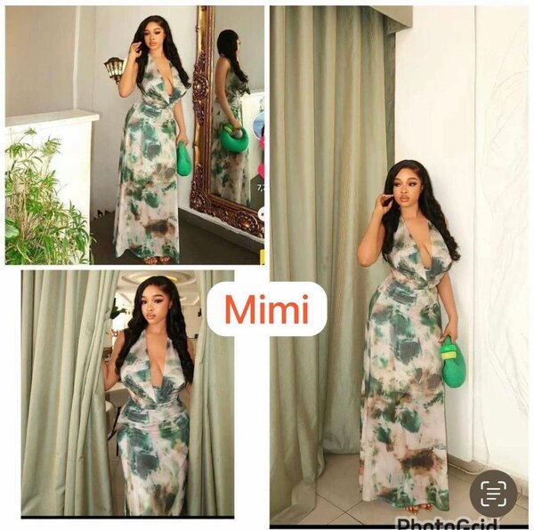 Robe longue élégante à motifs