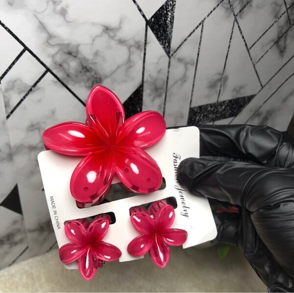 Barrette fleurs 3 en 1