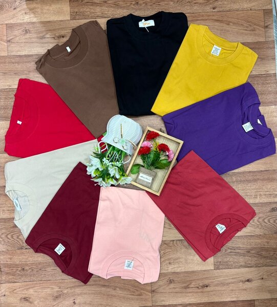 T-shirts Femme - Couleurs Unies et Confort