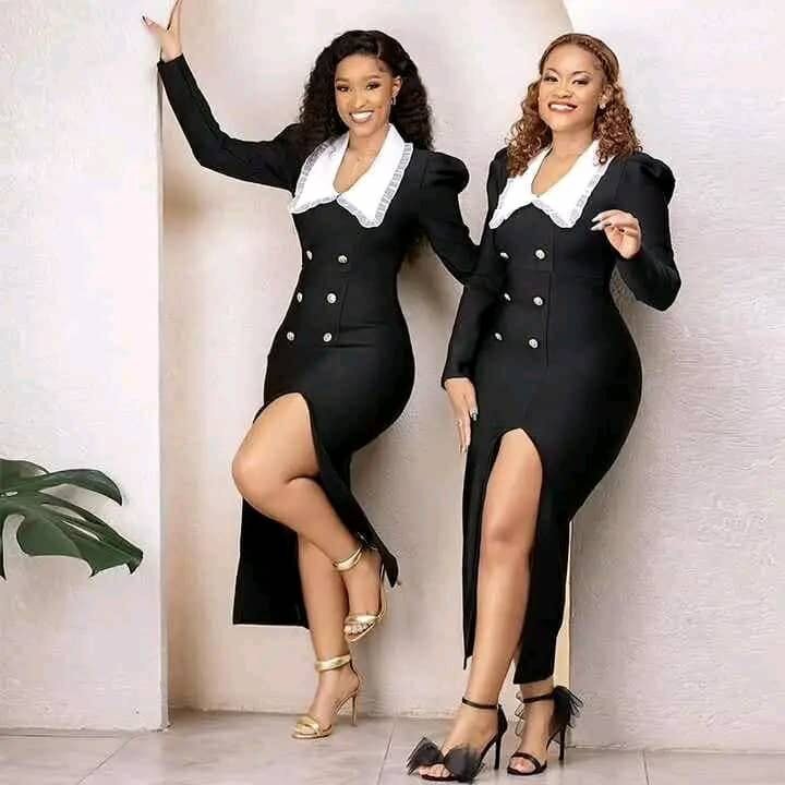 Floral dress and black dress