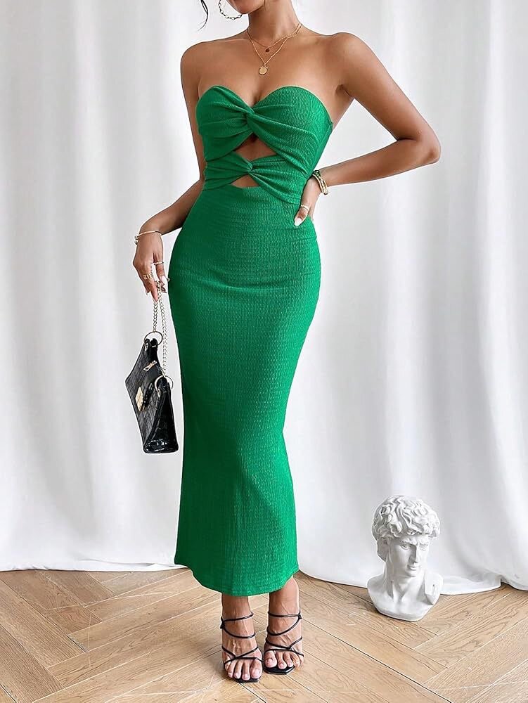 Robe verte élégante pour femmes