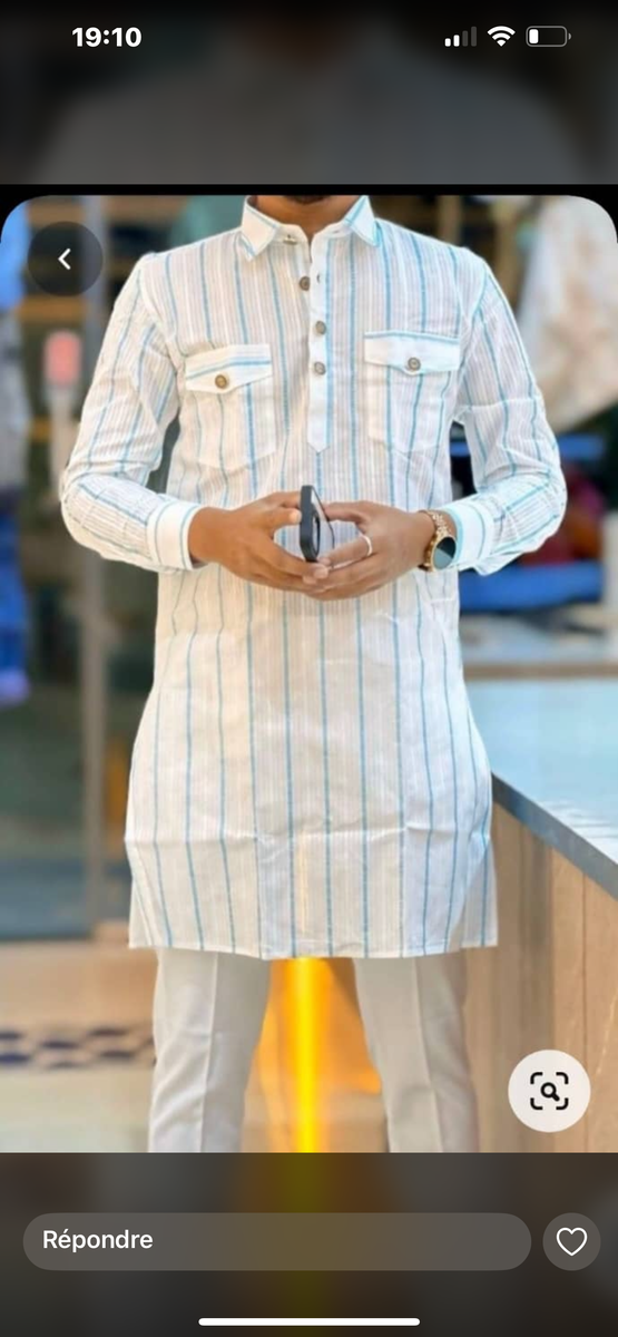 Chemise lin pour homme