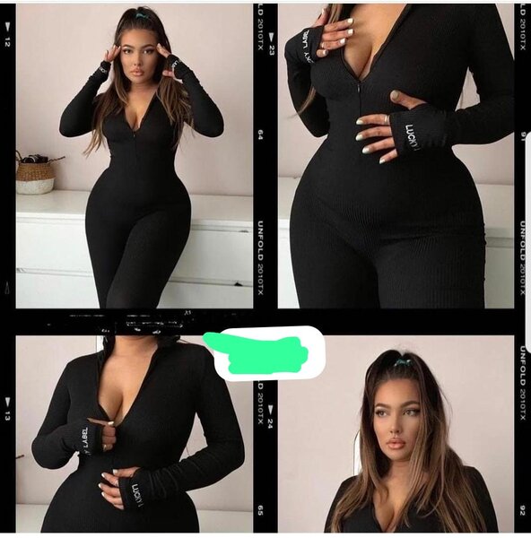 Combinaison noire moulante