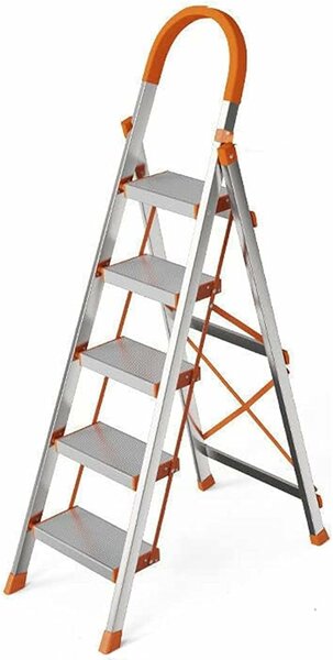 5 steps Stainless steel ladder