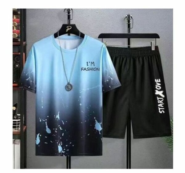 Ensemble homme t-shirt imprimé et short