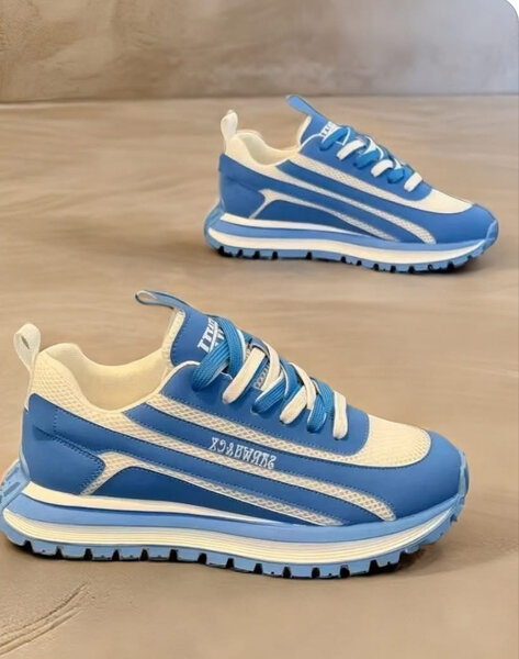 Chaussures de sport bleu et blanc