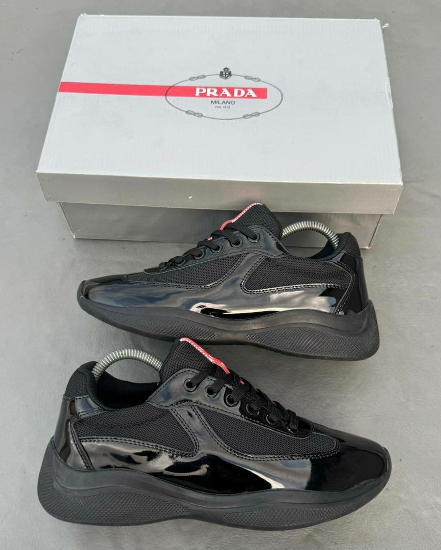 Baskets Noires Prada Homme