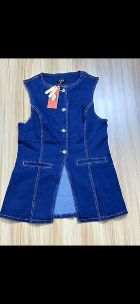 Robe sans manches en denim