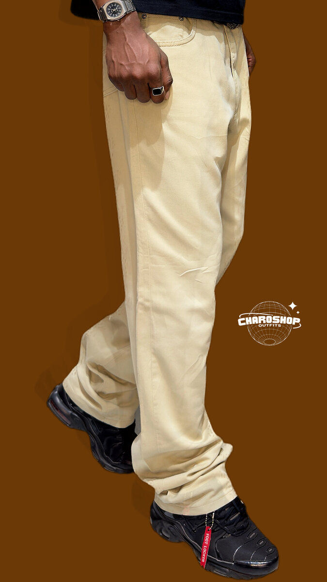 Pantalon ample beige homme