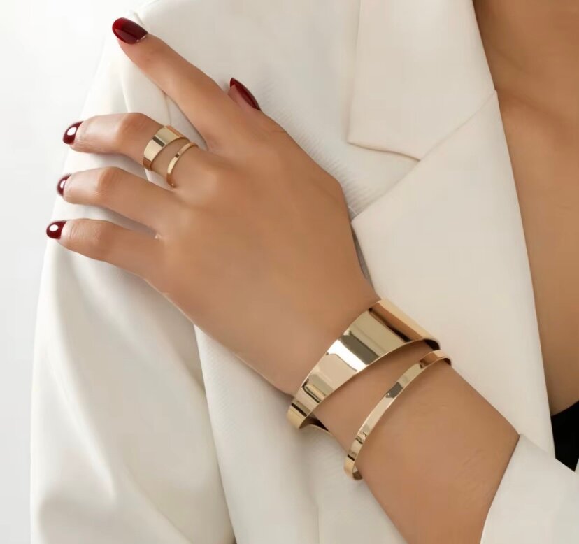 Bracelet et Bague en Acier Inoxydable