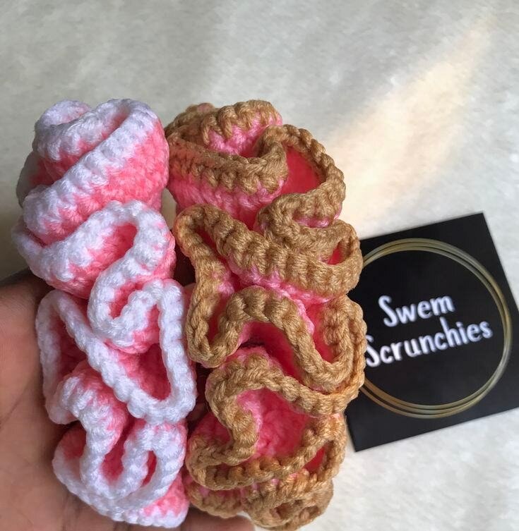 Chouchou crochet coloré