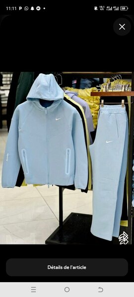 Survêtement bleu unisexe