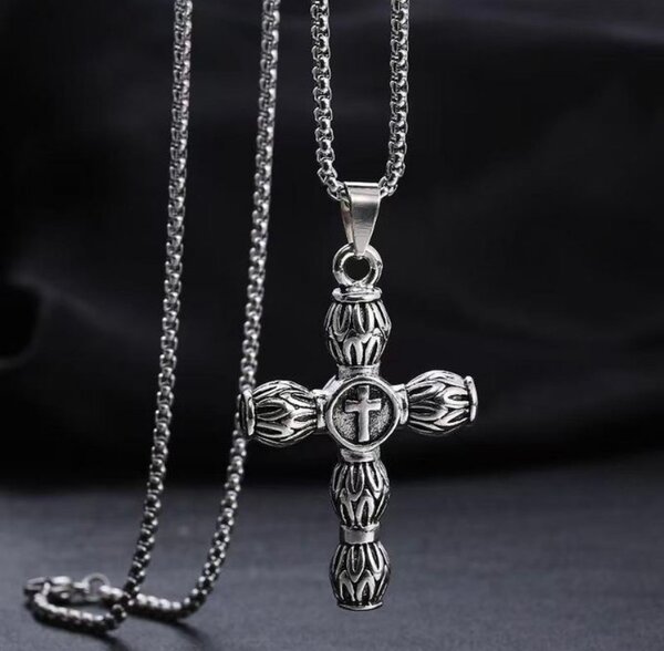 Collier Croix en Acier inoxydable