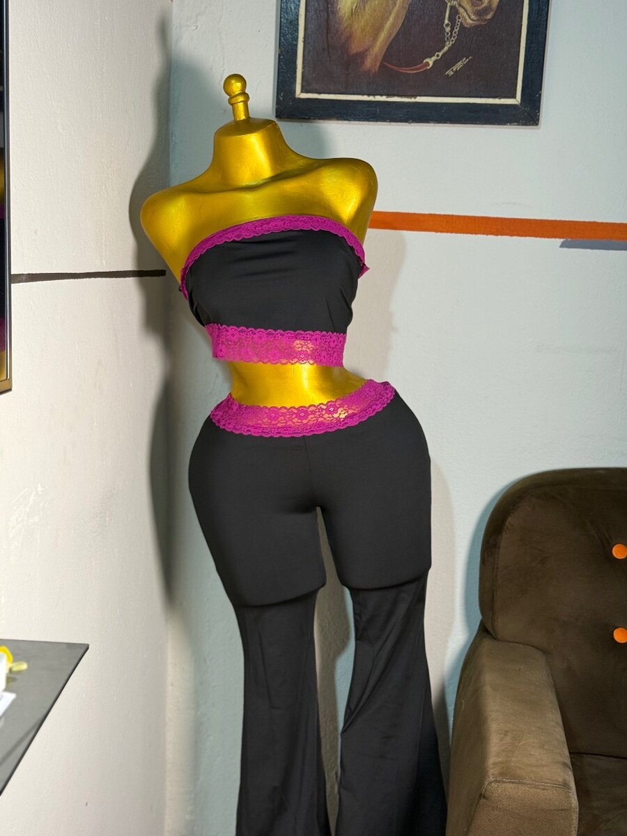 Ensemble Femme Élastique Noir