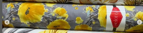 Рулон красивой узорчатой ткани Ранфорс