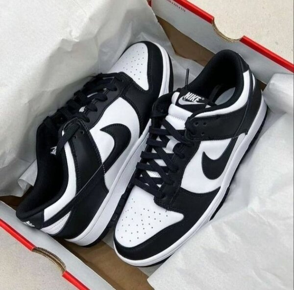 Chaussures Nike Dunk Low noir et blanc