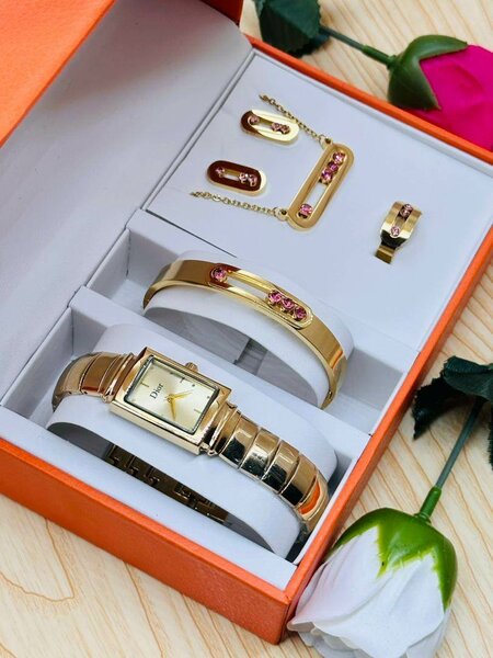 Ensemble Montre et Bijoux Luxe Femme