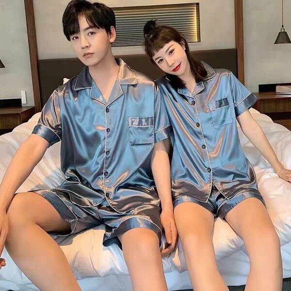 Pyjamas culotte en soie(Couple)