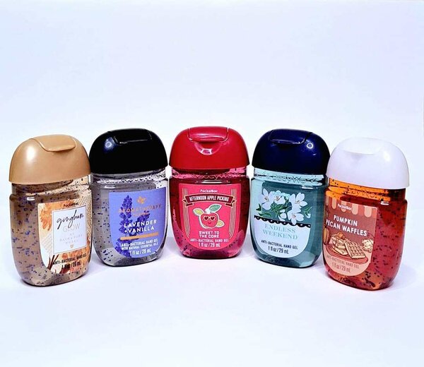 Lot de 5 gels désinfectants parfumés pour les mains