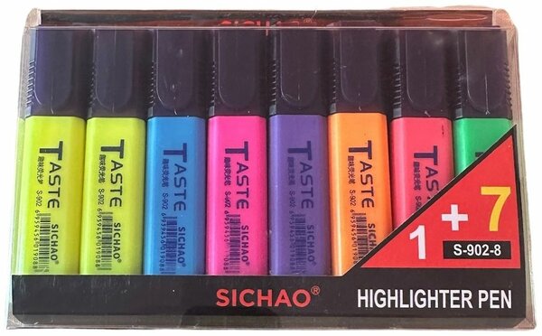 Surligneurs SICHOU 8 couleurs