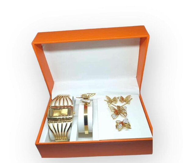 Coffret montre, chaîne, bijoux