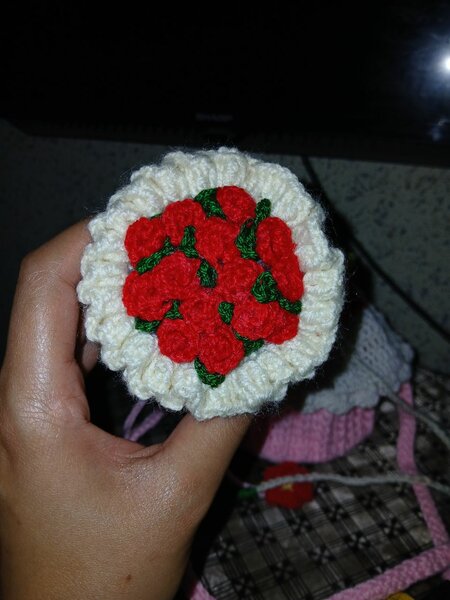 Crochet handmade mini flower bukey