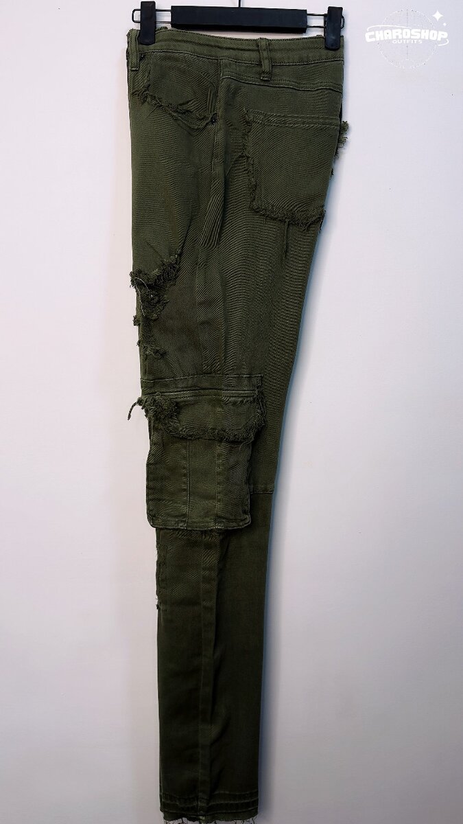 Pantalon cargo homme kaki