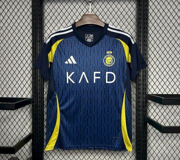 Maillot de football bleu et jaune