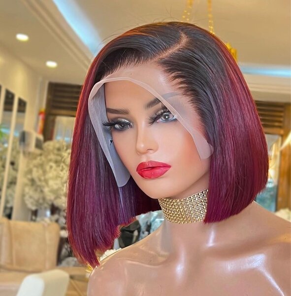 Perruque Bob Bordeaux