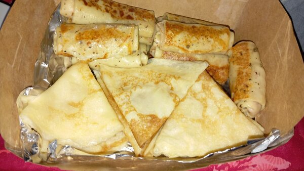 Crêpes nature & jambon fromage