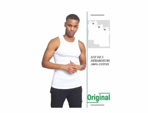 Lot de 3 débardeurs en coton