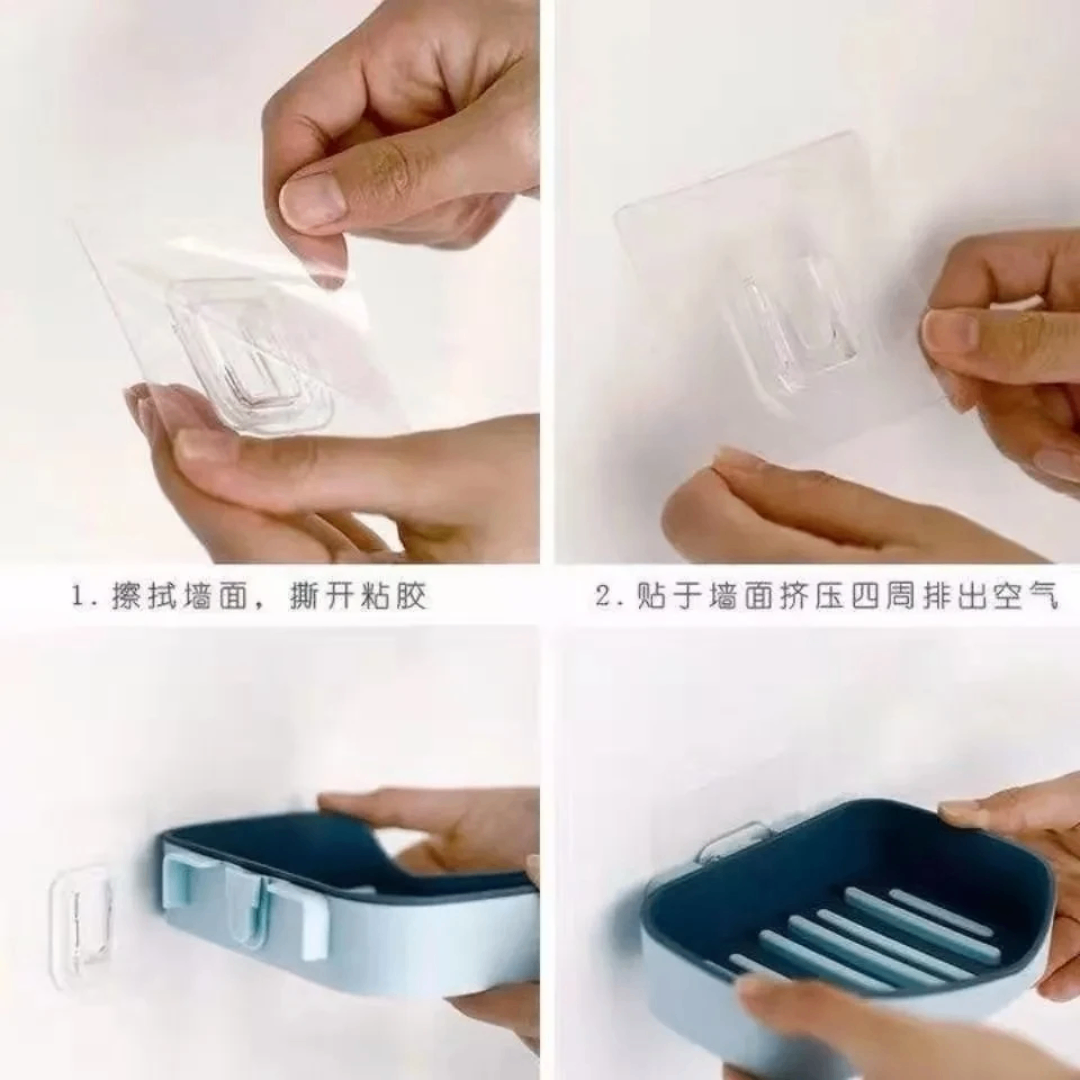 Porte-savon mural autocollant