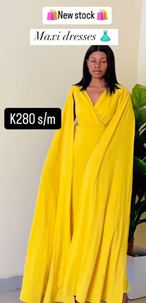 Elegant yellow dress large