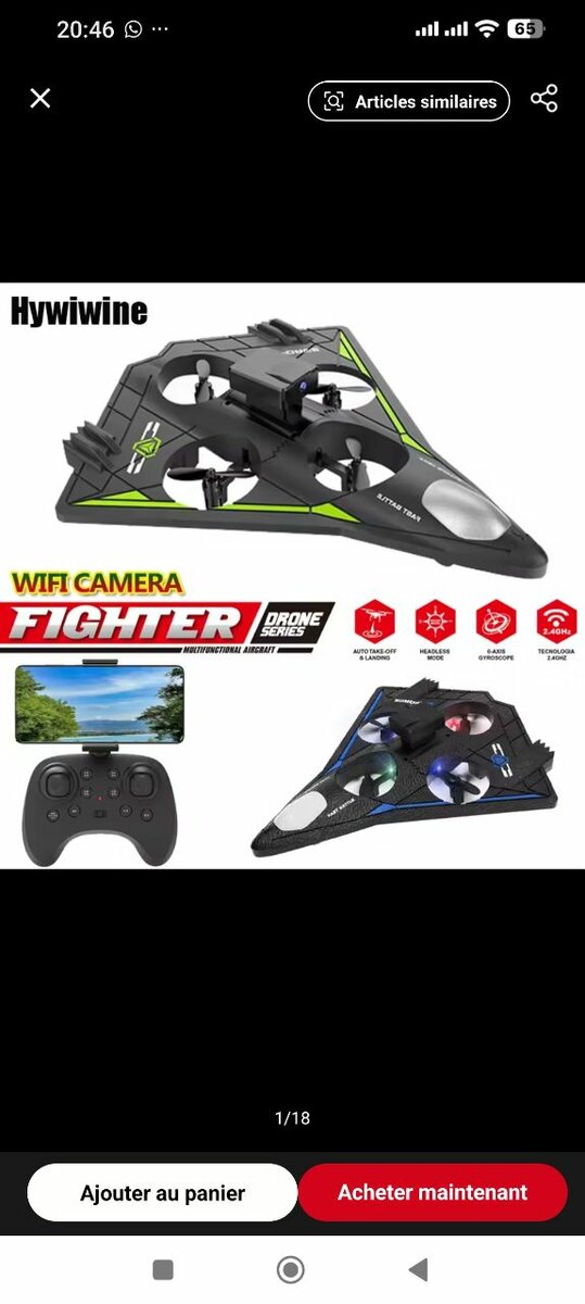 Drone WiFi Caméra Hywiwine