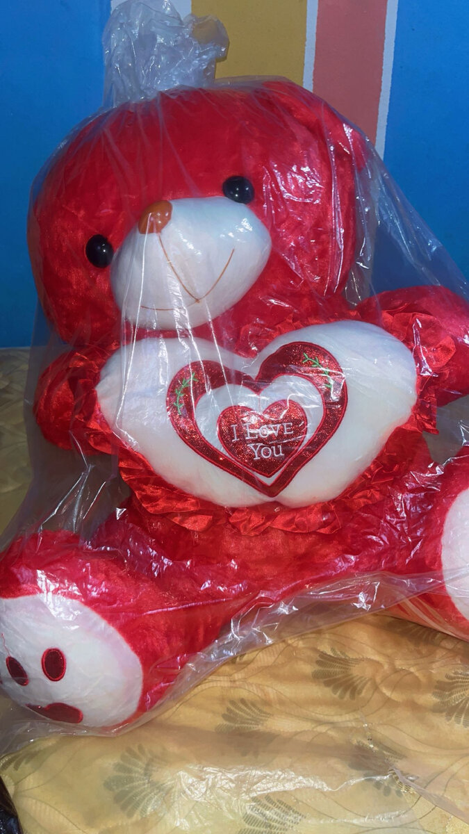 Nounours géant en peluche rose