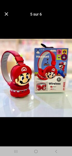 Casque audio enfant Mario
