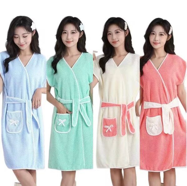 Peignoir de bain absorbant pour femme