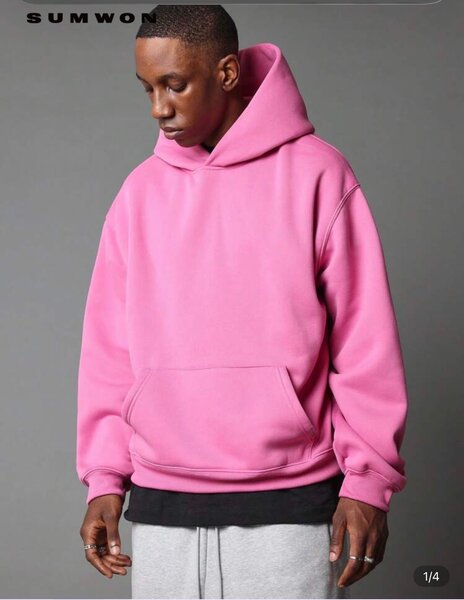 Sweat à capuche rose unisexe