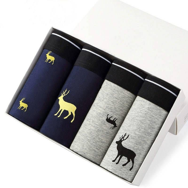 Boxers homme en coton motif imprimé couleur unique