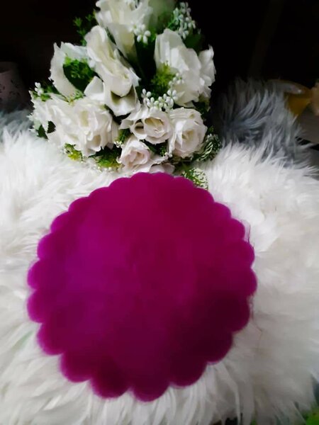 Tulle simple rose foncé