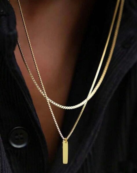 Collier double couche doré 4