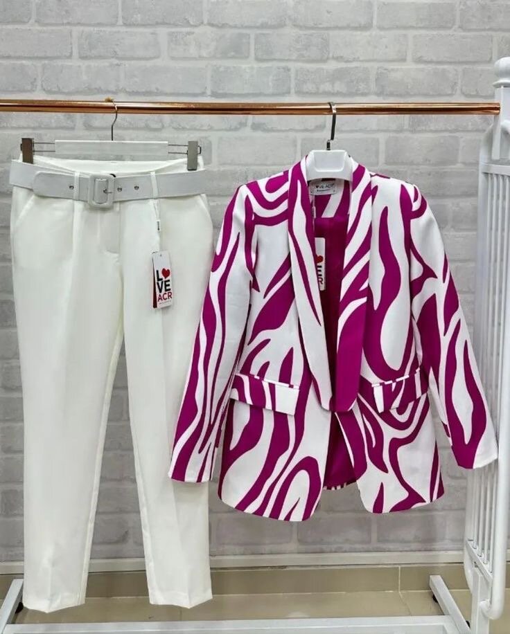 Ensemble pantalon et veste imprimé