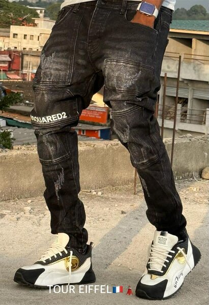 Jeans noirs homme stylés