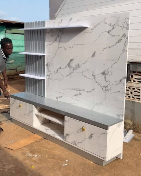 Meuble TV moderne en marbre