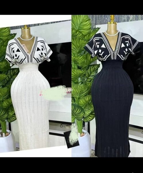 Robe longue élégante en tricot