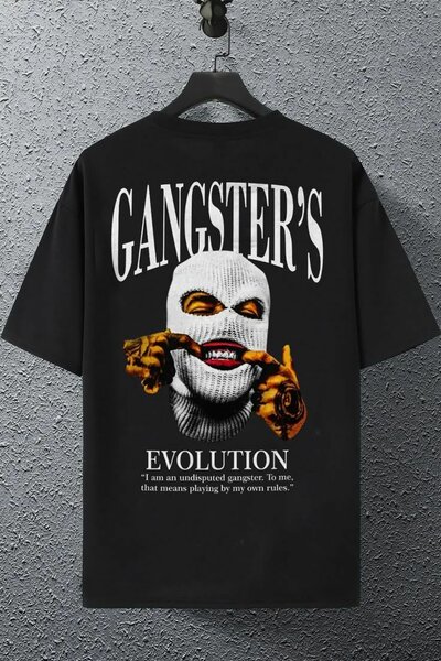 T-shirt humoristique style gangster noir